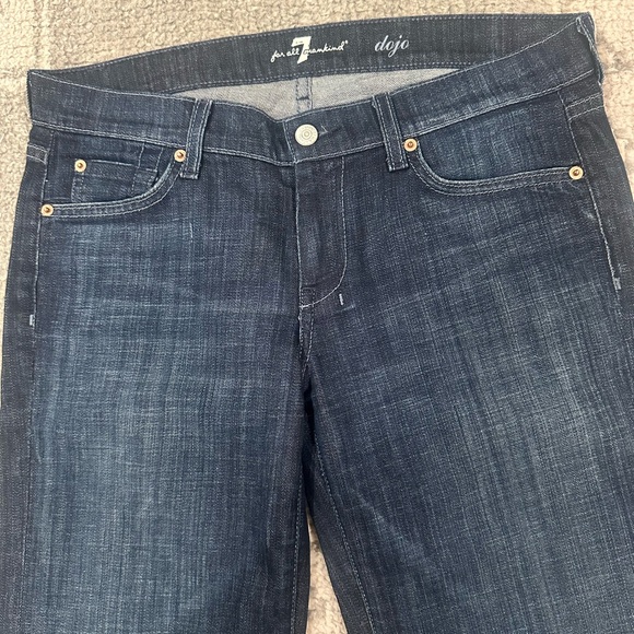 7 for all mankind  Dojo Flare Leg Jeans - Blue, 30 - Picture 4 of 7